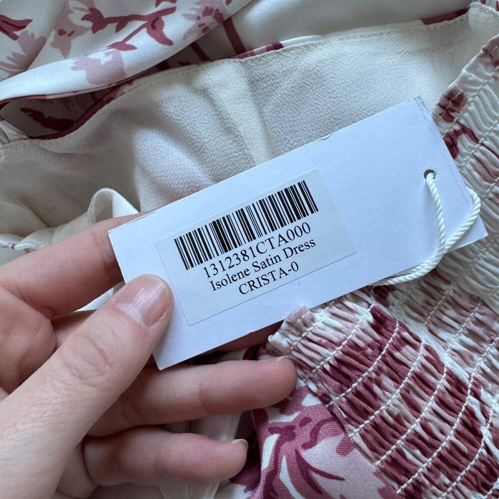 NEW Reformation Isolene Satin Dress Crista Floral - Picture 5 of 12